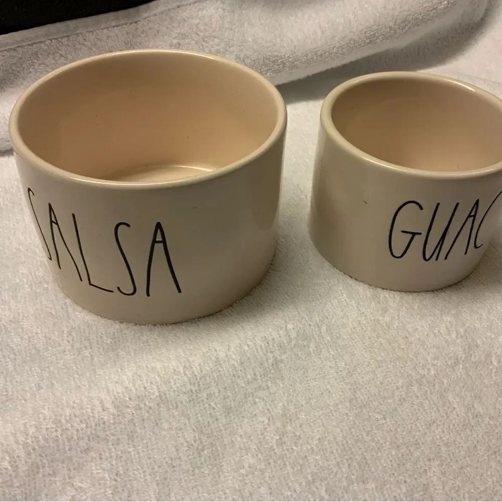 Rae Dunn Guac and Salsa Ceramic Serving Bowls K2